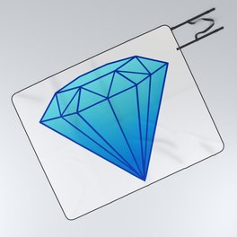 Ice Gradient Diamond Topaz Jewel Picnic Blanket