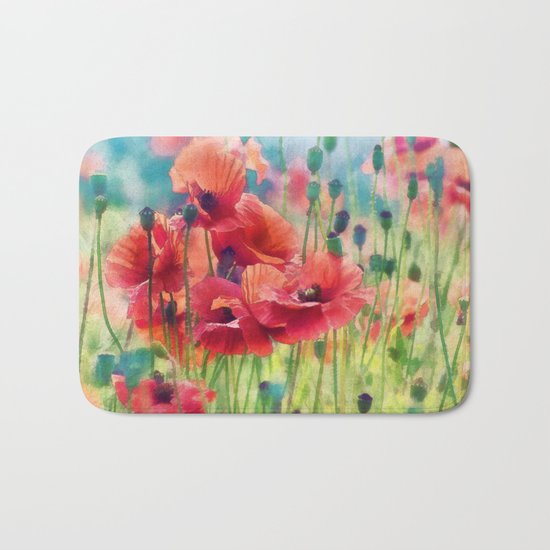 Poppy Parade Bath Mat
