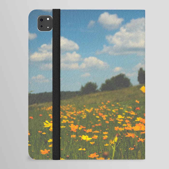 Dreaming in a Summer Field - boho nature wildflower photograph iPad Folio Case