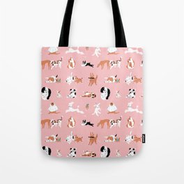 Dogs, Dogs, Dogs Pink Tote Bag