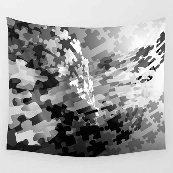 Picture of a Puzzled Mind Wall Tapestry