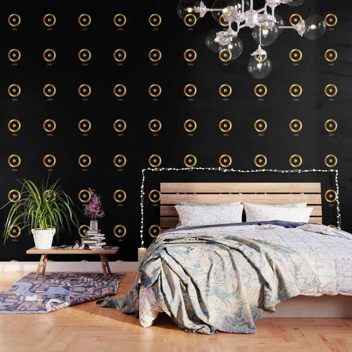 Zodiac And Astrology Symbol Of The Planet Sun In Gold Colors Wallpaper By Shawlinmohd