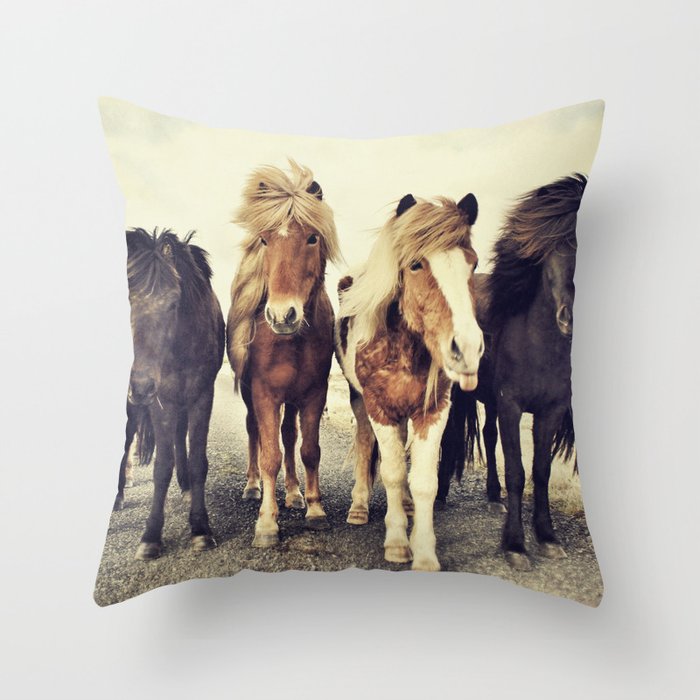 Horses Throw Pillow