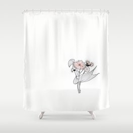 flower illustration Shower Curtain