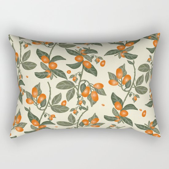 Oranges Pattern Rectangular Pillow