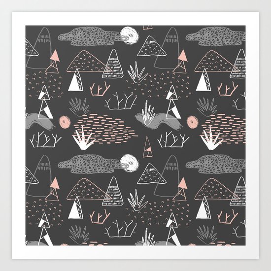 Mountain Pattern Art Print
