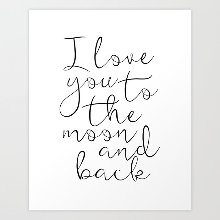I Love You To The Moon And Back Stars Print Kids Room Decor