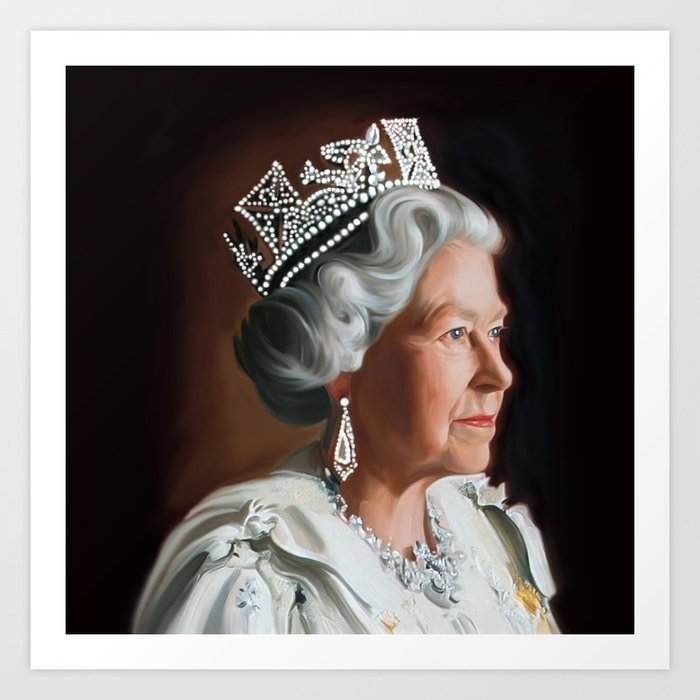 Queen Elizabeth II - The Regal Queen Art Print