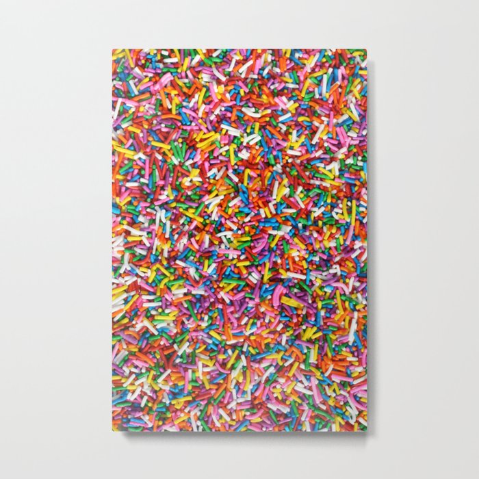 Rainbow Sprinkles Sweet Candy Colorful Metal Print