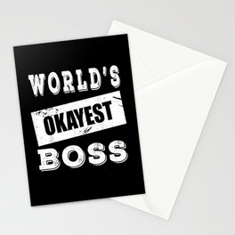 World's okayest boss Stationery Card