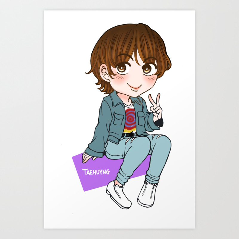 Bts V Taehuyng Chibi Art Print By Janafa Society6