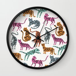 Tiger Collection – Pink & Blue Palette Wall Clock