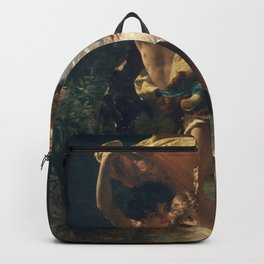 The Storm by Pierre-Auguste Cot 1880 Painting Couple in the Forest Victorian Aesthetic Illustration Backpack