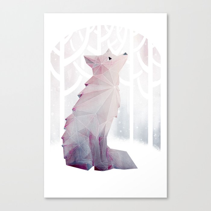 Fox in the Snow Canvas Print