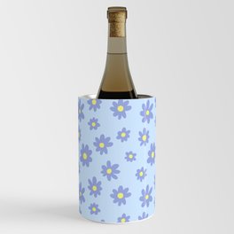 Forget Me Not Flower Pattern (blue) Wine Chiller