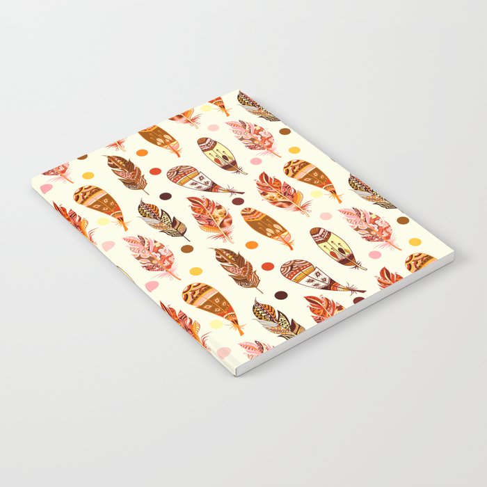 Fall Feather Pattern Notebook