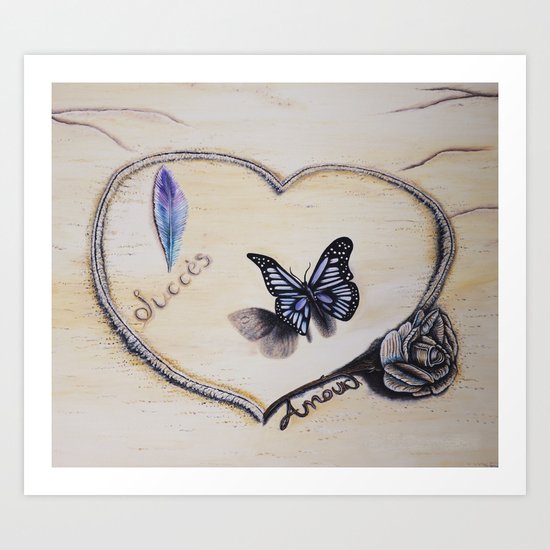 L'amour laisse ses traces Art Print
