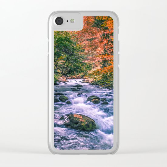Mountain river Clear iPhone Case