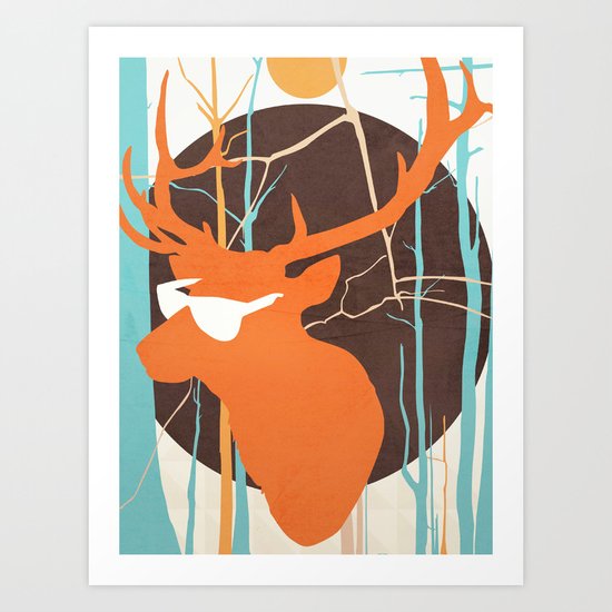 In the Headlights Art Print