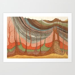 Geology Chart Art Print