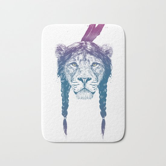Warrior lion II Bath Mat