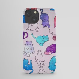 Space Cats Pattern iPhone Case