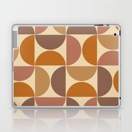 Mid century geometric pattern on cream background 4 Laptop Skin