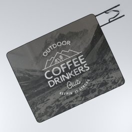 Outdoor Coffee Drinkers Club Picnic Blanket