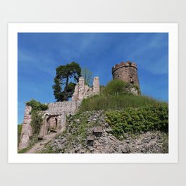 Medieval Castle Ruins on the Hill Alsace France Art Print
