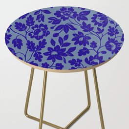 William Morris Blue Floral Pattern,Art Nouveau,Decorative,Vintage Arts And Crafts, Side Table