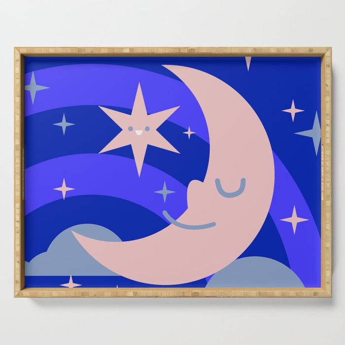 Playful Moon Serving Tray