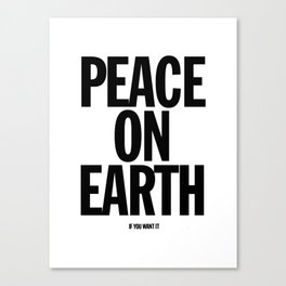 Peace On Earth Canvas Print