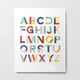 Modern Alphabet Print Metal Print