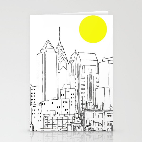 Philly Blueprint BW Stationery Cards