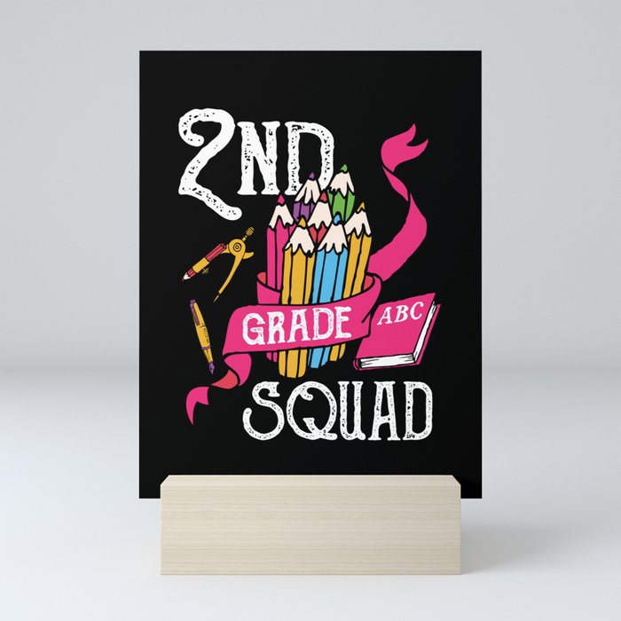 2nd Grade Squad Student Back To School Mini Art Print