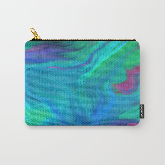 AGATE BLUE ABSTRACT OIL PAINTING Carry-All Pouch