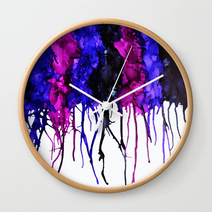 Purple Rain Wall Clock
