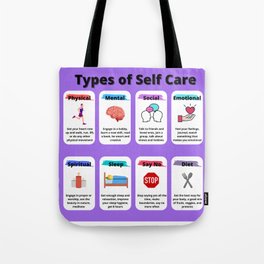 Types of Self Care Tote Bag