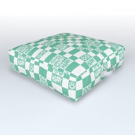 HAPPY Checkerboard (Mint Color) Outdoor Floor Cushion