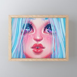 Pink Sparkles in Her Eyes Framed Mini Art Print