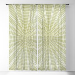 Spider net in green Sheer Curtain