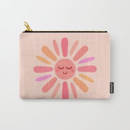 Smiling Sun Pastel Pink Boho Adorable Watercolor  Carry-All Pouch