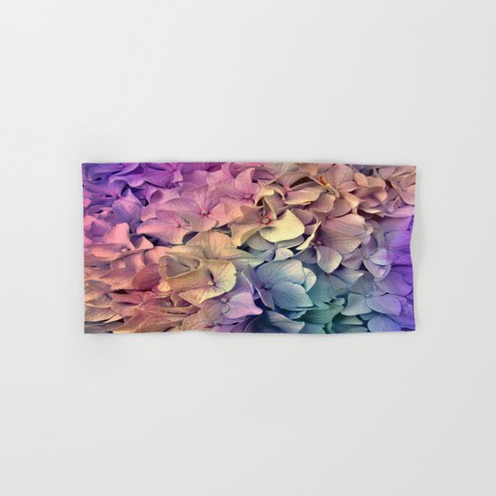 Soft Multi Color Hydrangea Hand & Bath Towel