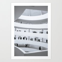 Guggenheim Museum/ Art New York Manhattan/ black and white architecture photography/ Fine art print Art Print