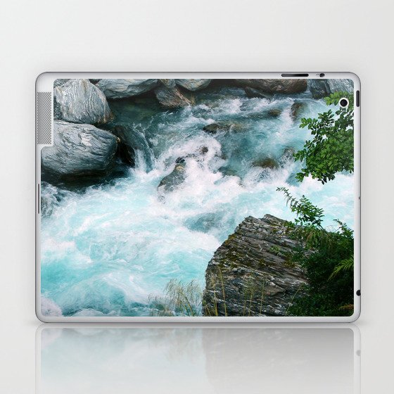New Zealand Photography - Beautiful River Going Through The Nature Laptop & iPad Skin