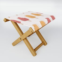 popsicle, ice cream, summer, yellow, red, fun Folding Stool