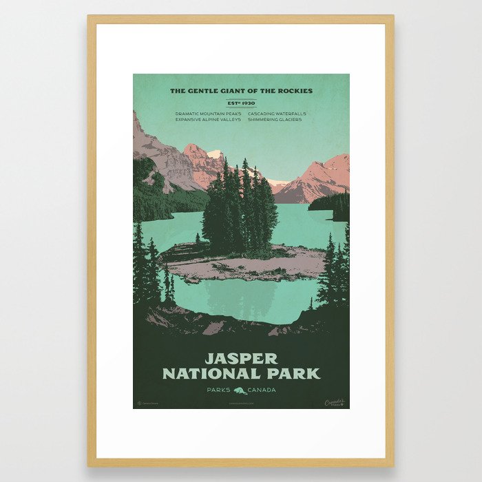 Jasper National Park Poster Framed Art Print
