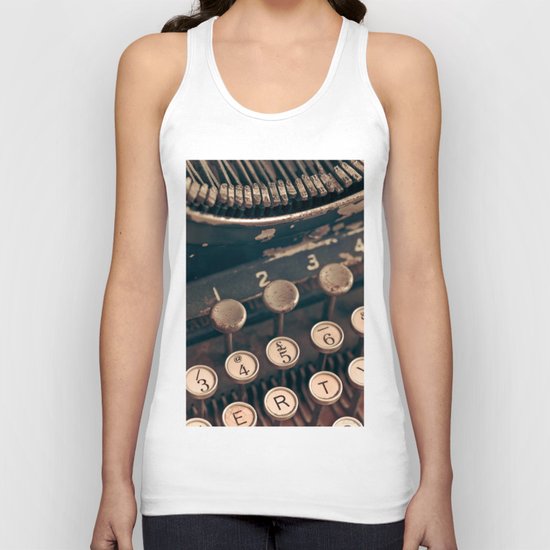 Vintage Typewriter Unisex Tank Top