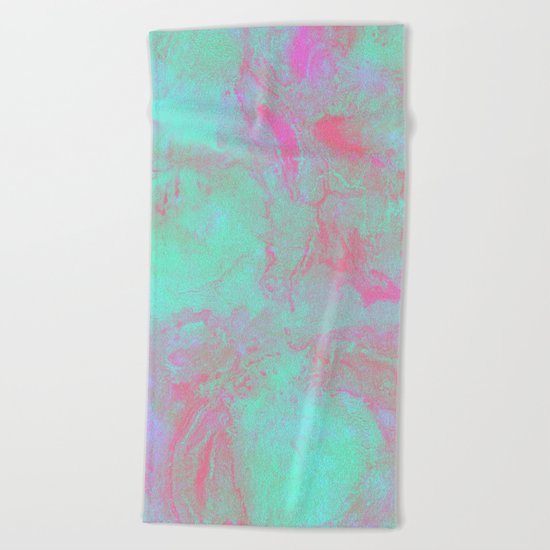 Teal Pink Beach Towel