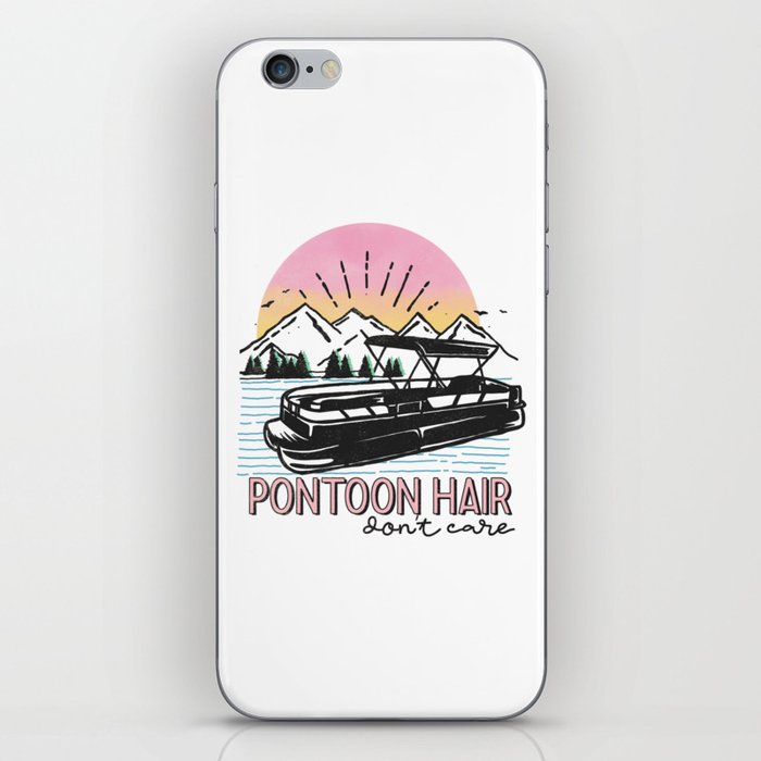 Pontoon Hair Don't Care Funny iPhone Skin